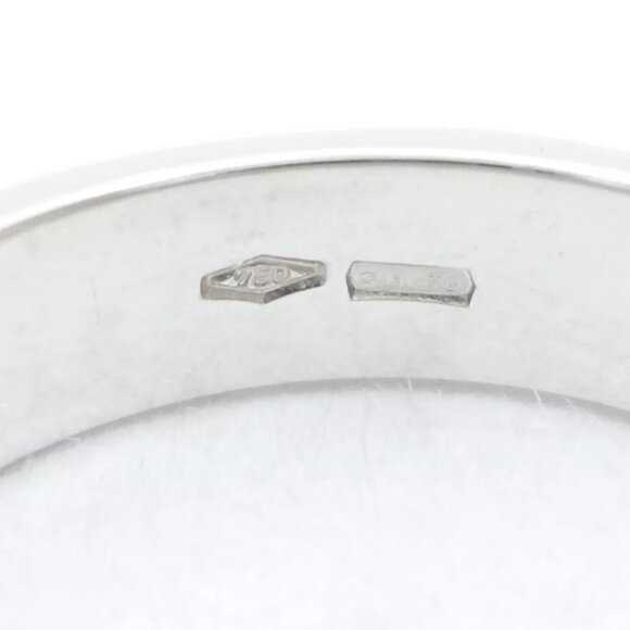 Authentic GUCCI Icon Ring K18 WG US:5 White Gold